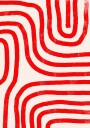 Red Modern Lines Plakat Plakat / 40x50cm