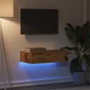  TV-benk med LED-lys gammelt tre 60x35x15,5 cm 8721158555328