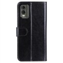 Nokia C32 Lommebok-deksel med Magnetisk Lukning Svart