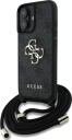 GUESS 4G Big Logo Cord Stap Crossbody Case for iPhone 16 Black