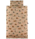 Nørgaard Madsens Sengetøy   Poplin   Baby   Sand m. Maskiner   Nørgaard Madsens   Baby   Sengetøy   Baby   Beige
