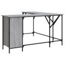vidaXL Skrivebord grå sonoma 141x141x75 cm konstruert tre