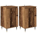  Serviesskap 2 pcs Gamle tre 40 x 35 x 70 cm Ingeniørtre og jern