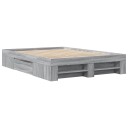  Sengeramme grå sonoma 135x190 cm konstruert tre 8721102855153