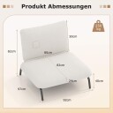 Overdimensjonert aksentstol – ekstra bred dyp sete beige