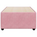  Sengeramme rosa 90x200 cm fløyel 3284987