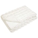 vidaXL Skliikkerteppe / pledd i kunstig kaninpels Olite Hvit Polyester