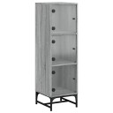 vidaXL Highboard med glassdører grå sonoma 35x37x120 cm