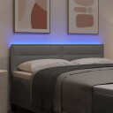  LED hodegjerde Linjer Design Lysegrå 160 cm Stoff