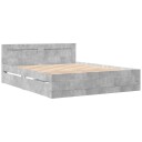  Sengeramme med hodegavl betonggrå 160x200 cm konstruert tre 8721102855559