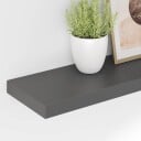 vidaXL Flytende vegghylle h?yglans gr? 80x23,5x3,8 cm MDF