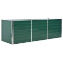 vidaXL Høybed galvanisert stål 240x80x77 cm grønn