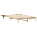  Sengestamme med Sidebord Naturlig 160 x 210 cm Massiv furu