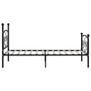 vidaXL Sengeramme med spilebase svart metall 90x200 cm