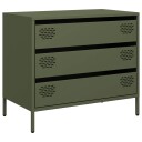  Skjenk olivengrønn 68x39x58,5 cm kaldvalset stål 8721102930539