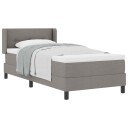  Box Spring seng med madrass Taupe 100x200 cm stoff