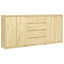 vidaXL Sideskap 3 stk heltre furu