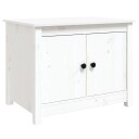 vidaXL Salongbord hvit 71x49x55 cm heltre furu