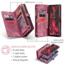 Samsung Galaxy A25 Caseme 008 2-i-1 Multifunksjonell Lommebok-deksel Rød