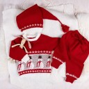 Bluum Strik Strikkesett Snømanngenser m/lang bukse og nisselue - garnpakke i Bluum Soft Merino Ull