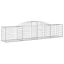 vidaXL Gabionkurver buede 13 stk 300x50x60/80 cm galvanisert jern