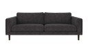 Rowico Home Braden 3 seters sofa Mørkegrå Robin 66 Brun eikben