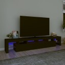  TV-benk med LED-lys svart 230x36,5x40 cm