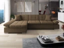Vananda Sofa med sjeselong 4 seter   Brun