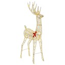  3D reinsdyr Varmhvit 180 cm PET