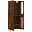 vidaXL Highboard røkt eik 69,5x34x180 cm konstruert tre 8720845477646