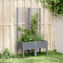 Plantekasse med espalier grå 80x40x142 cm PP