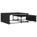  Stablebare salongbord 2 stk svart konstruert tre og metall 8721012478701