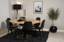 Venture Home Cirebon Spisegruppe 140 cm Rund med 6 Polar Stoler Sort