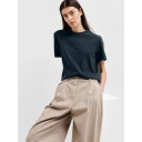 Selected Femme Essential Short Sleeve Boxy Tee Blå M