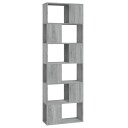vidaXL Bokhylle/romdeler gr? sonoma 60x24x186 cm