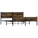  Sengeramme i metall uten madrass røkt eik 160x200 cm 3301386