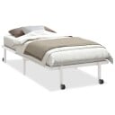  Sengeramme uten madrass sammenleggbar hvit 90x190 cm stål