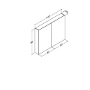 Dansani Style Speilskap uten lys 100x14,5x80 cm Hvit Matt