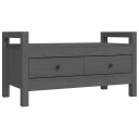 vidaXL Gangbenk grå 80x40x43 cm heltre furu