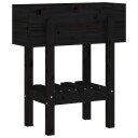 Hageplantekasse svart 62x30x69 cm heltre furu
