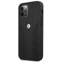 BMW iPhone 12 Pro Max Hardcase Lær Deksel Svart Curve Perforert