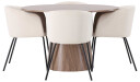 Venture Design Lanzo & Berit spisegruppe Beige/natur 4 stoler & bord 120 cm