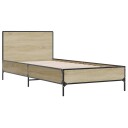  Sengeramme sonoma eik 100x200 cm konstruert tre og metall 8721102445019