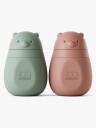 Monbento Yummy Squeeze Bag 2-Pakk, Pink Mocca/Green