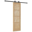  Skyvedør Naturlig og svart 61 x 198,5 cm Heltre furu