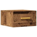  Veggmontert nattbord gammelt tre 35x35x20 cm 8721158556769