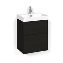 Macro Design Crown Servantskap 2 Skuff- med Light 70 Servant Svart eik / 45cm Plain/push-open