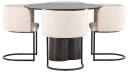 Venture Design Olivia & Simrishamn spisegruppe Beige/mokka 4 stoler & bord 110 cm