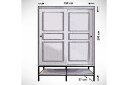 Elesham Garderobe 57x150 - Hvit