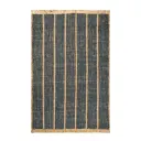 Ferm Living Athens håndvevd jute teppe 200x300 cm   Natural/Ink Blue